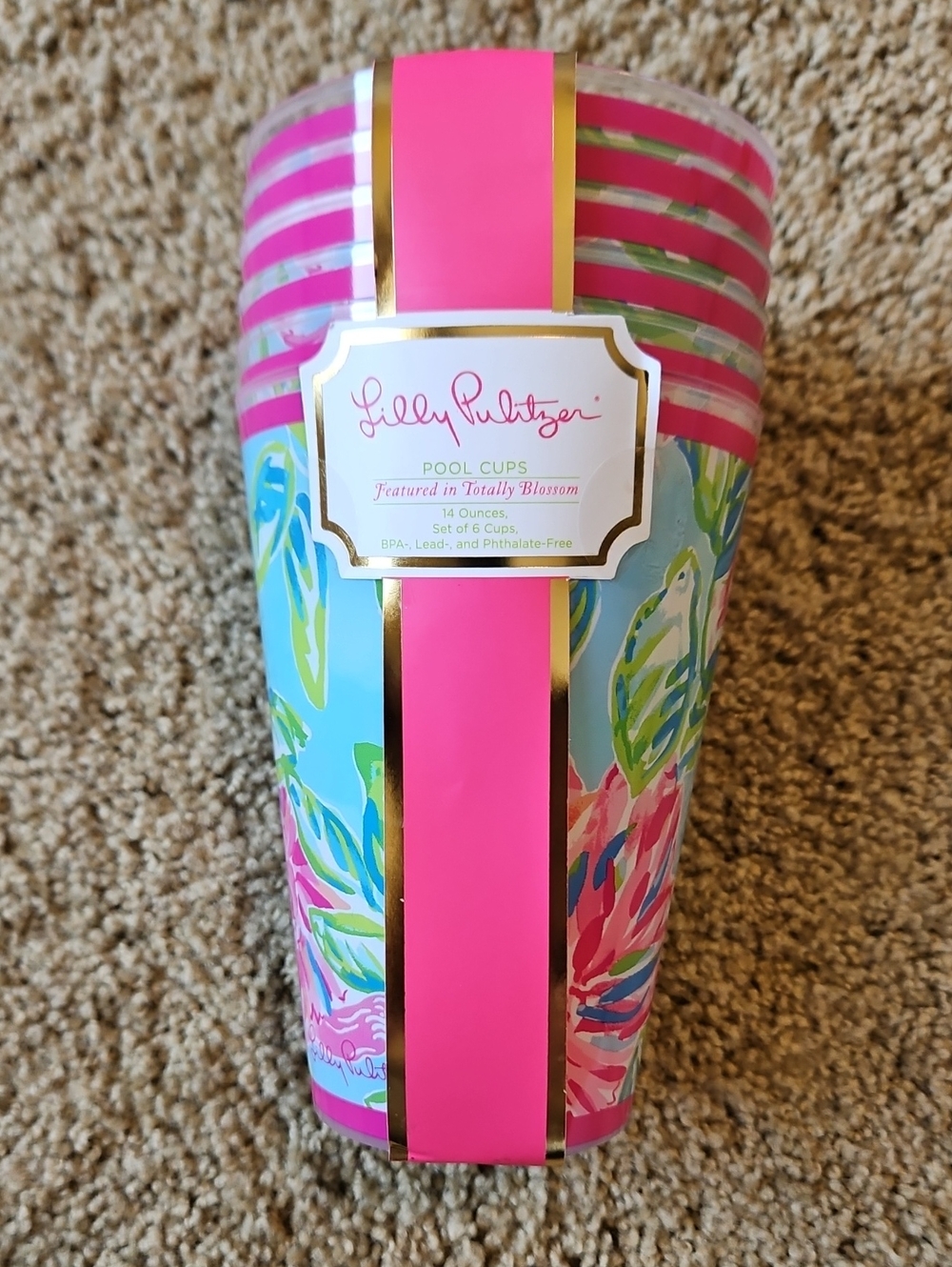 Lilly Pulitzer Pool Cups Featured In Totally Blossom